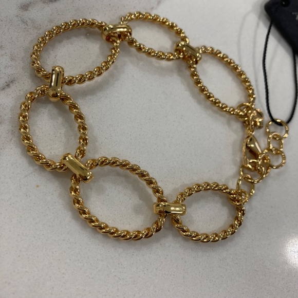 Ann Taylor Gold Roped Loop Link Bracelet - Picture 2 of 5